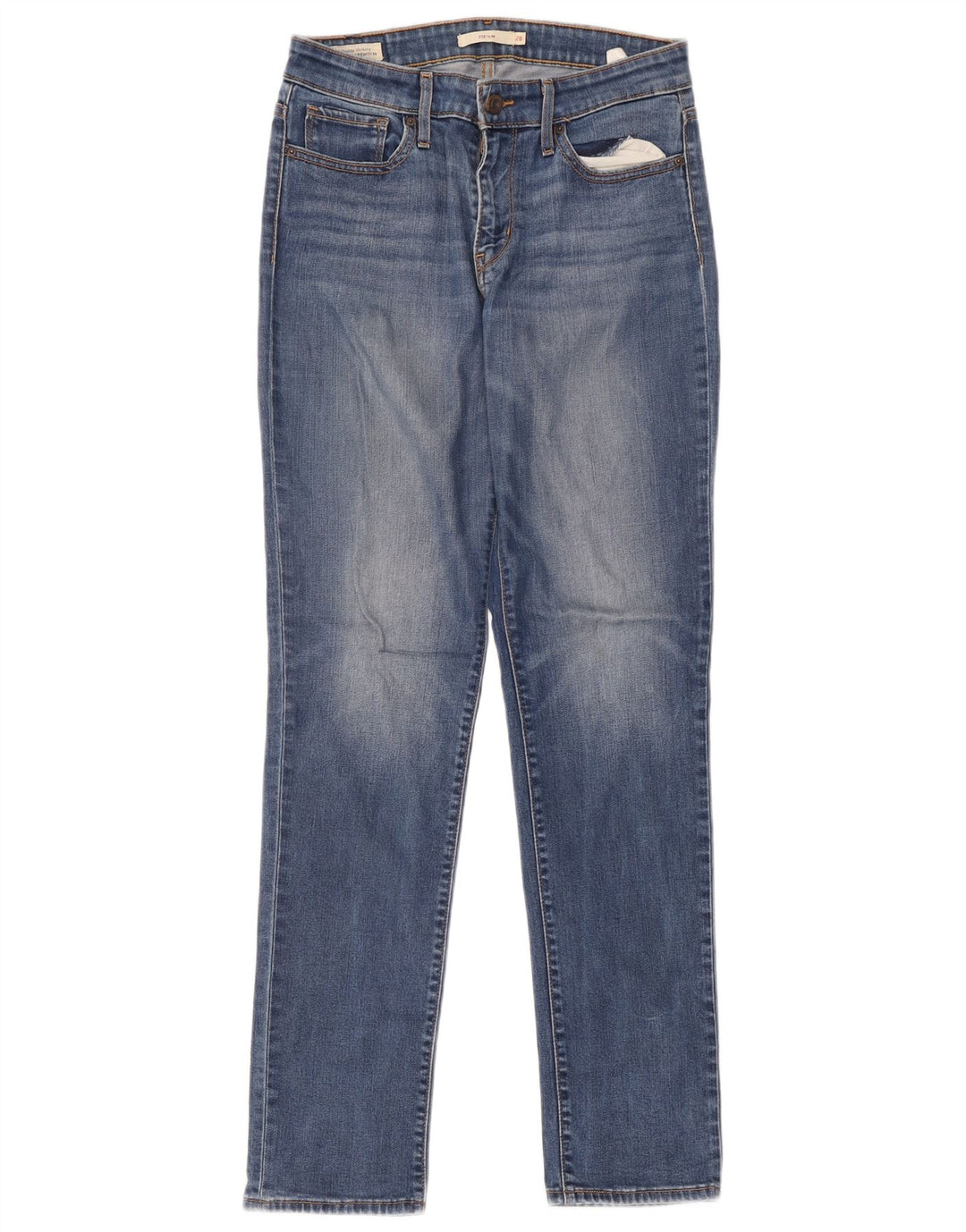 Vaqueros Levi's Mujer 712 Slim W28 L32 Lyocell Azul