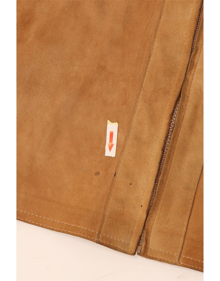 Vintage hombres sobrecamisa ante camisa medio beige