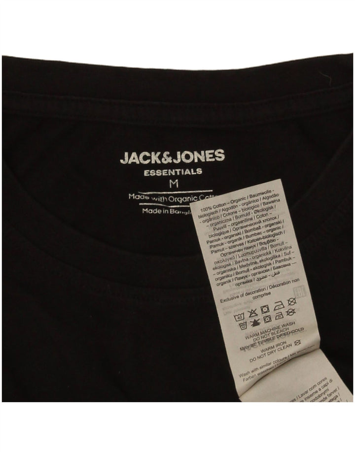 Jack & Jones Hombre Camiseta Top Medium Negro Algodón