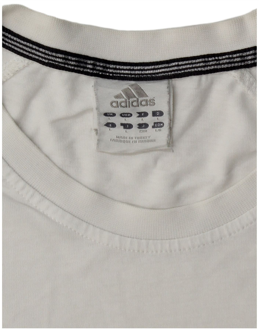 ADIDAS Camiseta Hombre Top Grande Algodón Blanco