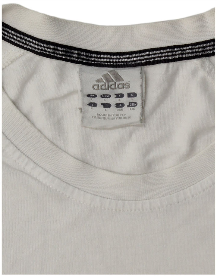 ADIDAS Camiseta Hombre Top Grande Algodón Blanco