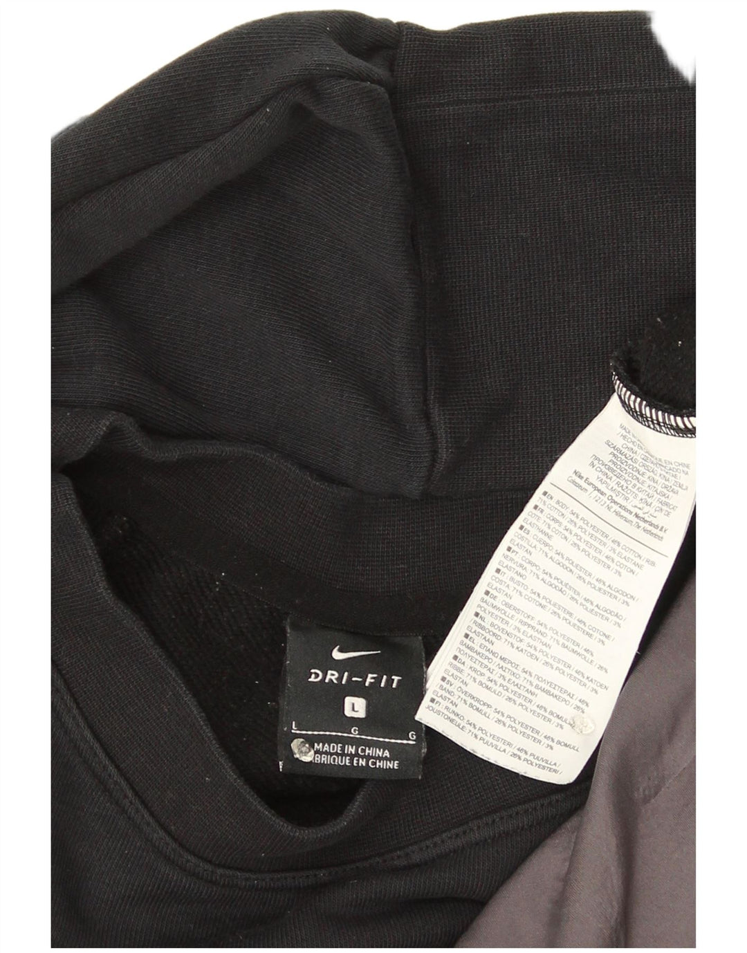 Nike Dri Fit Crop Sudadera extragrande para mujer, talla 40, color negro