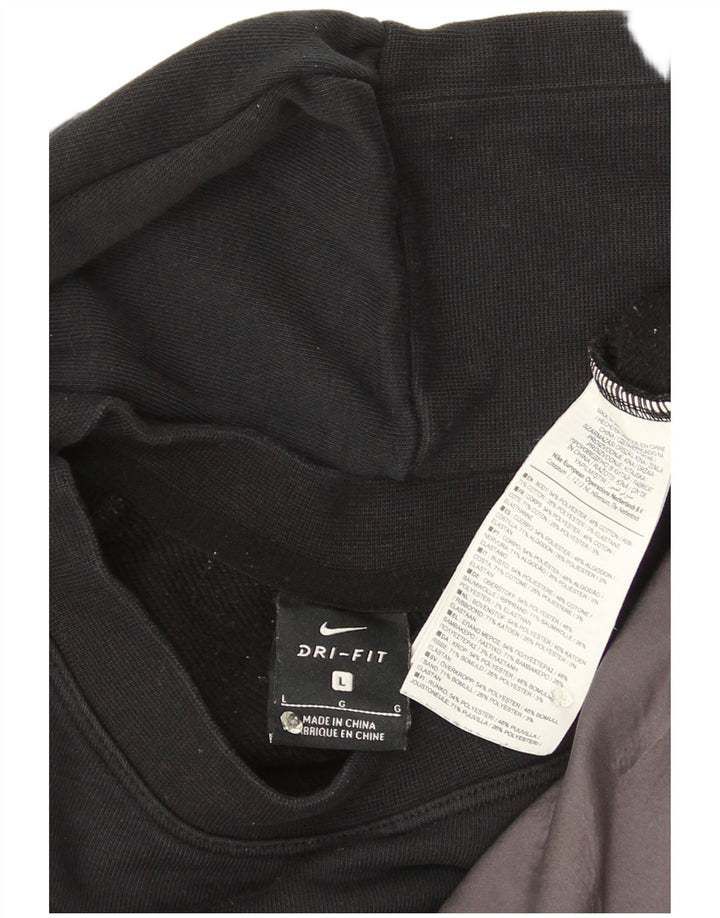 Nike Dri Fit Crop Sudadera extragrande para mujer, talla 40, color negro