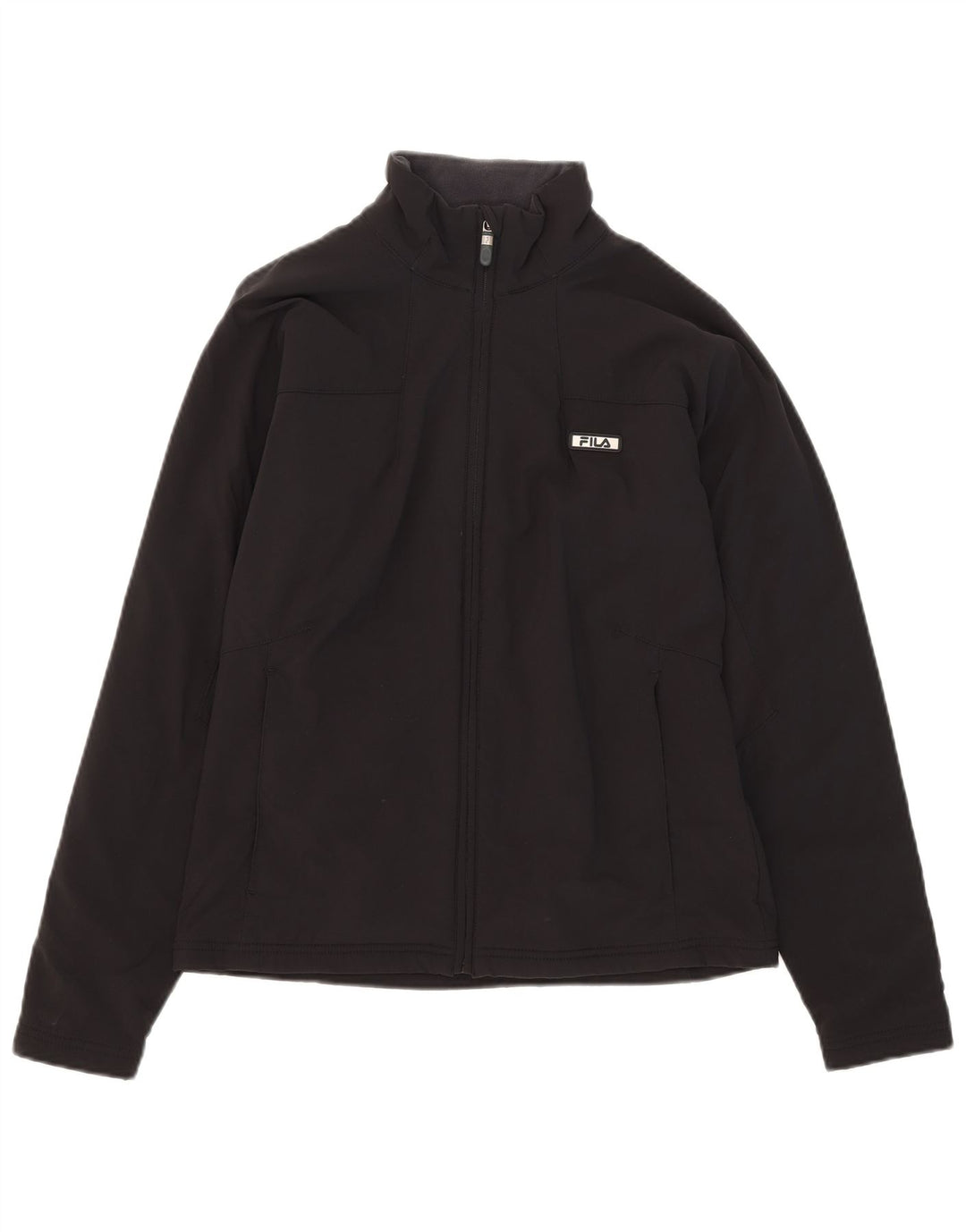 Fila - Chaqueta de chándal para mujer, talla 40, talla grande, nailon negro