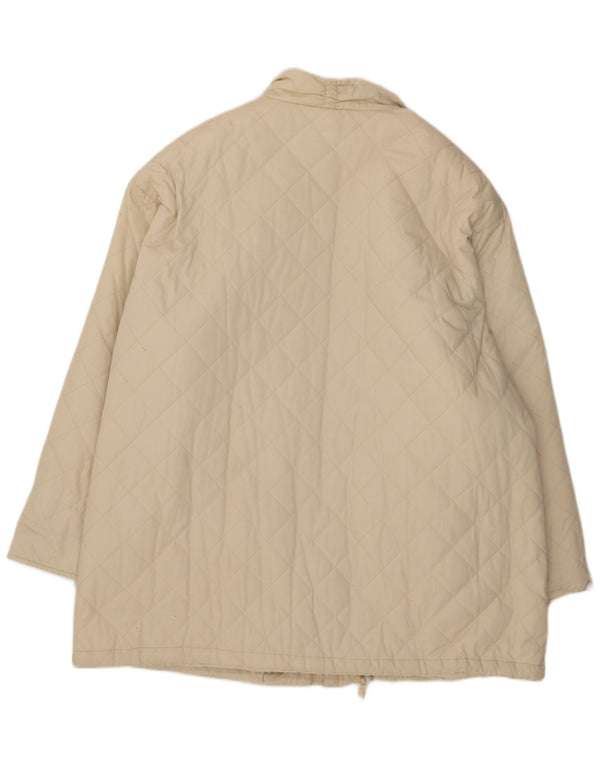 Chaqueta acolchada vintage para mujer IT 54 2XL Beige