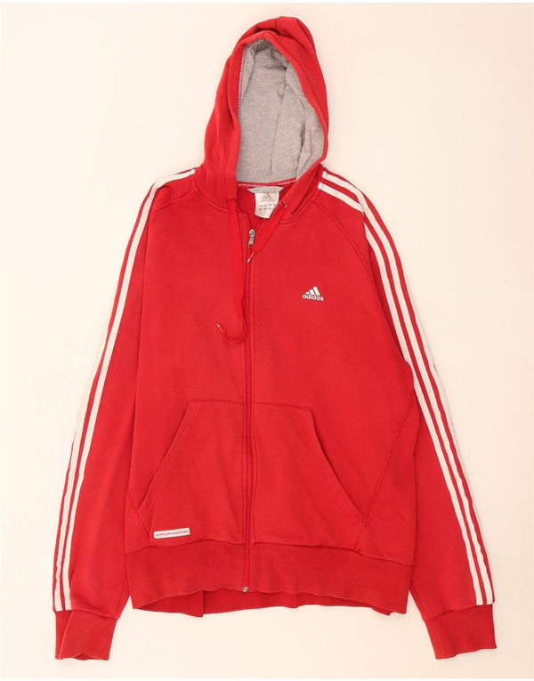 Adidas Sudadera con capucha y cremallera para hombre XL Algodón rojo