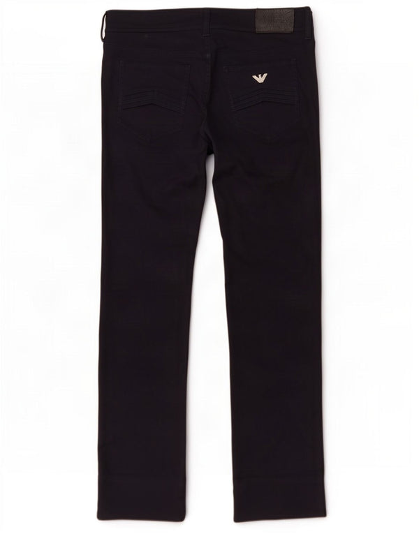 Armani Mens Slim Casual Pantalones W30 L30 Azul Marino Algodón
