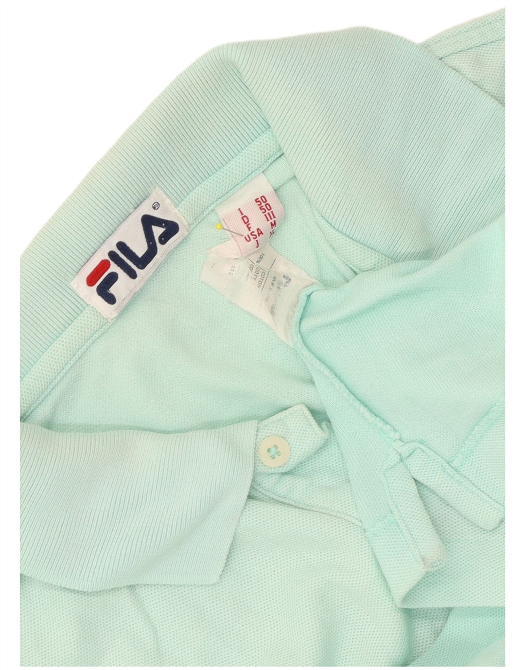FILA Polo Hombre Algodón Turquesa Medio