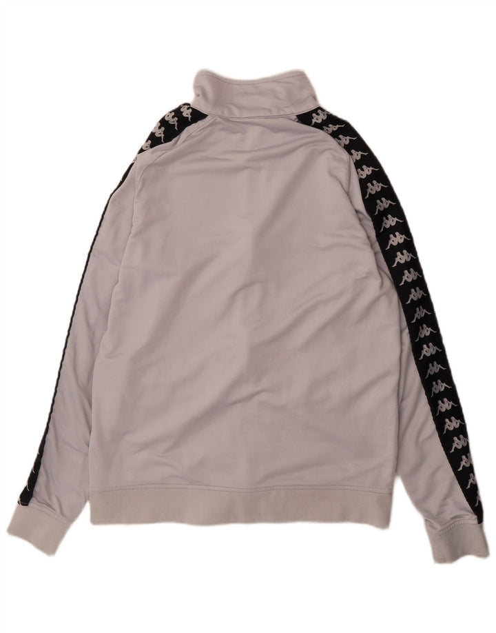 Kappa Chaqueta superior de chándal con gráfico para mujer UK 46 Large Grey Colourblock