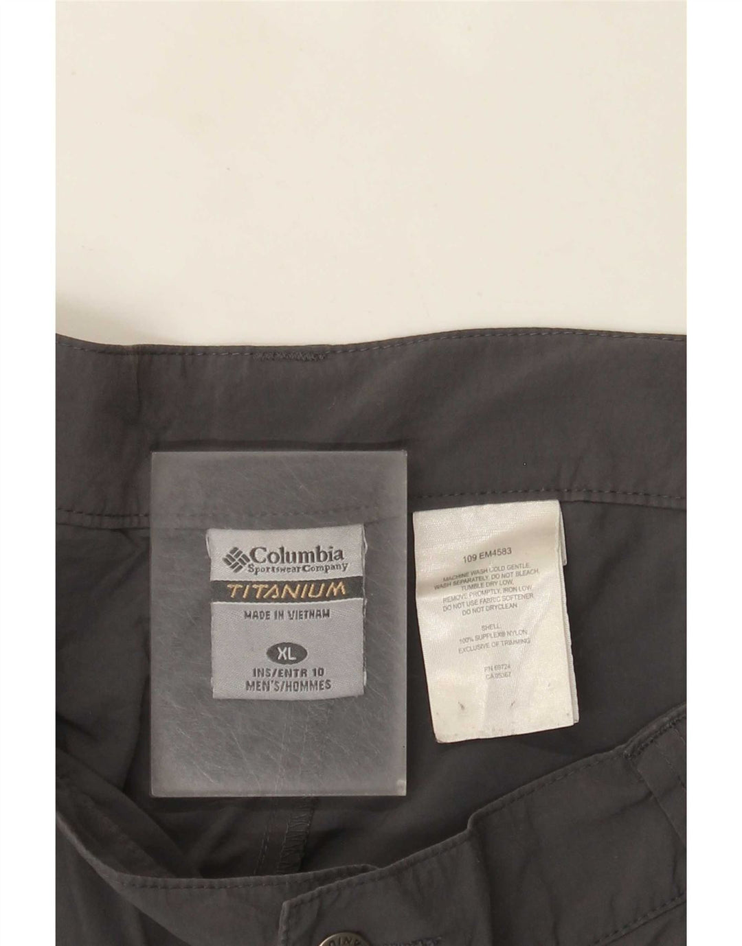 Columbia Pantalones cortos cargo Titanium para hombre XL W40 Nylon gris