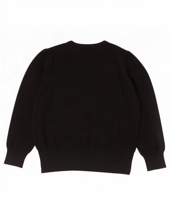 Marks & Spencer Suéter tipo cárdigan para mujer UK 46 Large Viscosa negra