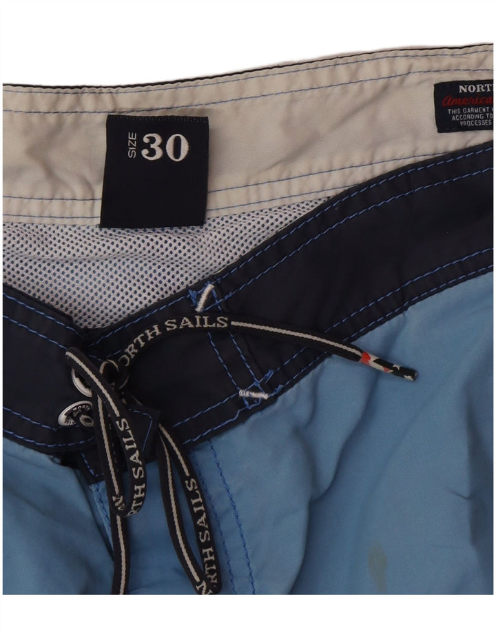 North Sails Bañador Corto De Hombre Con Estampado De Poliéster Color Block Azul Medio