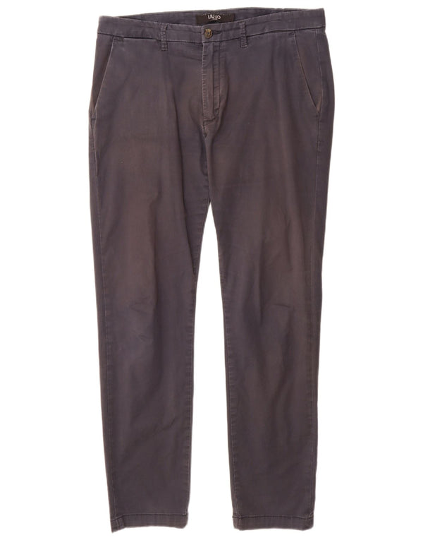 Liu Jo - Pantalón chino ajustado para hombre IT 50 Large W36 L31 Azul marino Algodón