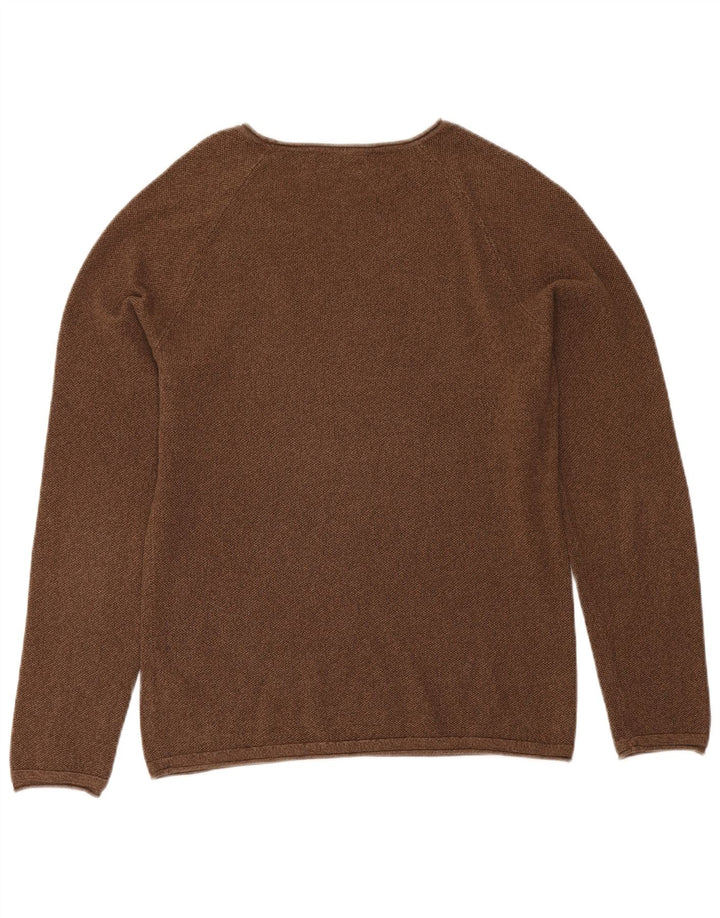 Jersey Jack & Jones Hombre con Cuello Barco de Algodón Marrón Medio