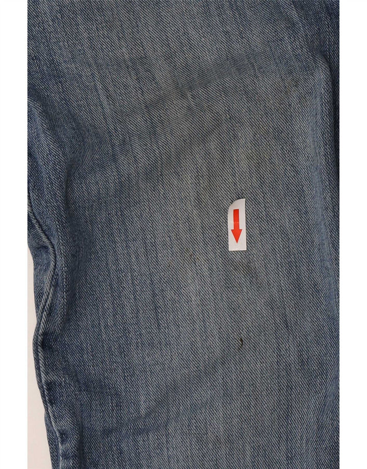 Lee Jeans Rectos De Corte Regular Desgastados Para Hombre W32 L30 Algodón Azul