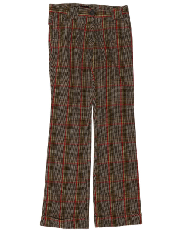 Pantalones informales de pierna ancha para mujer Replay W28 L35 Algodón de pata de gallo marrón