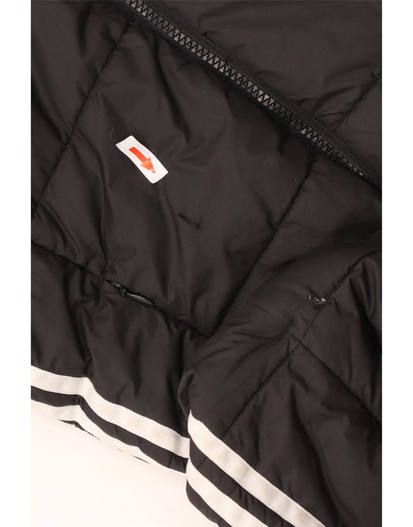 Adidas Chaqueta acolchada con capucha para mujer UK 10 Small Poliéster negro