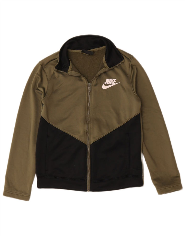 Nike - Chaqueta de chándal estándar para niños de 10 a 11 años, color caqui mediano
