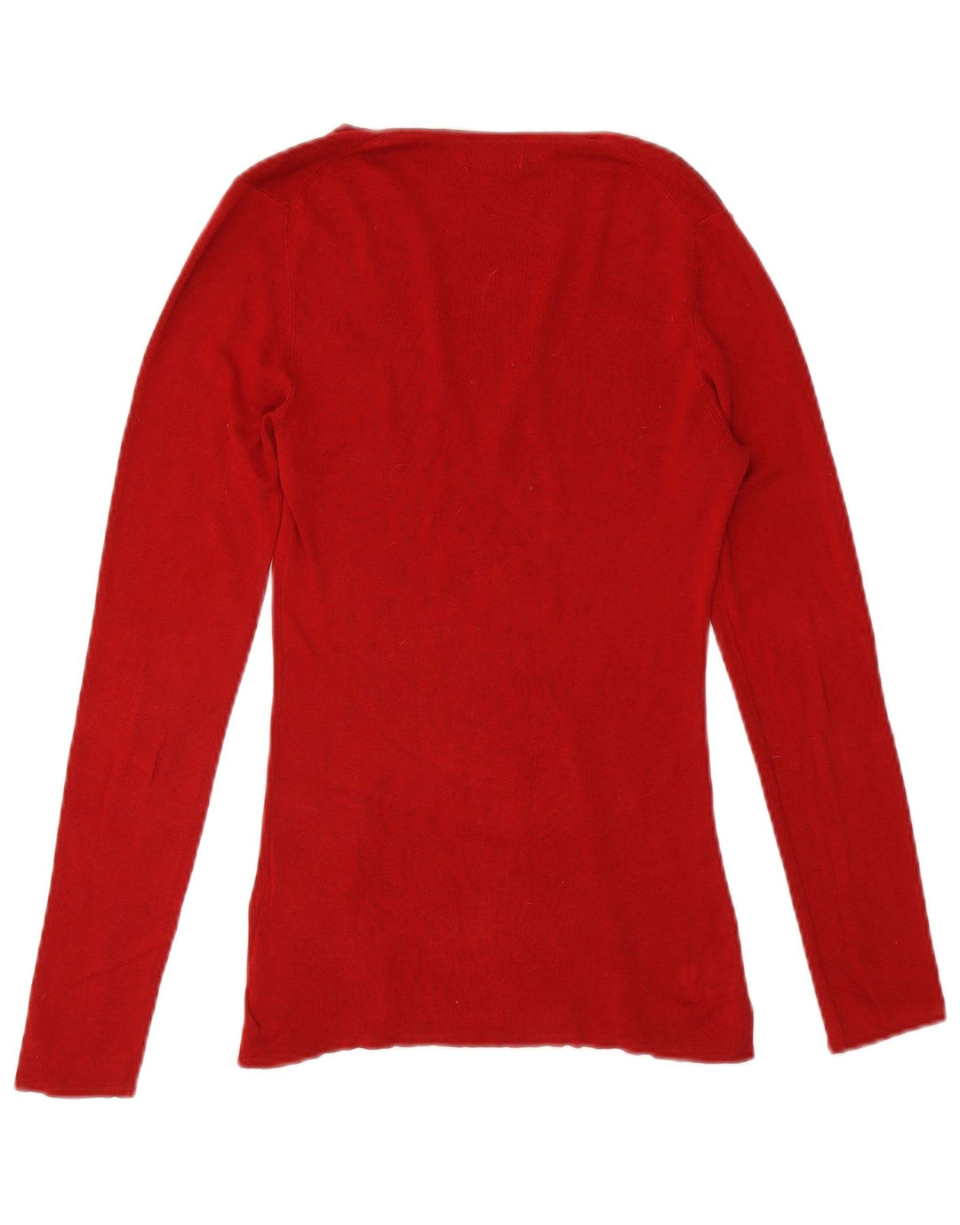 JIGSAW Jersey con cuello en V para mujer UK 12 Medium Red Silk