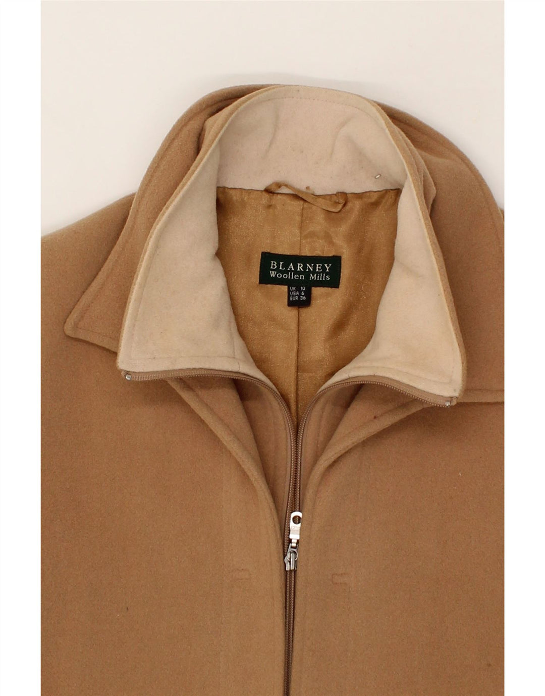 BLARNEY Womens Overcoat UK 10 Small Brown Wool Vintage Blarney and Second-Hand Blarney from Messina Hembry 