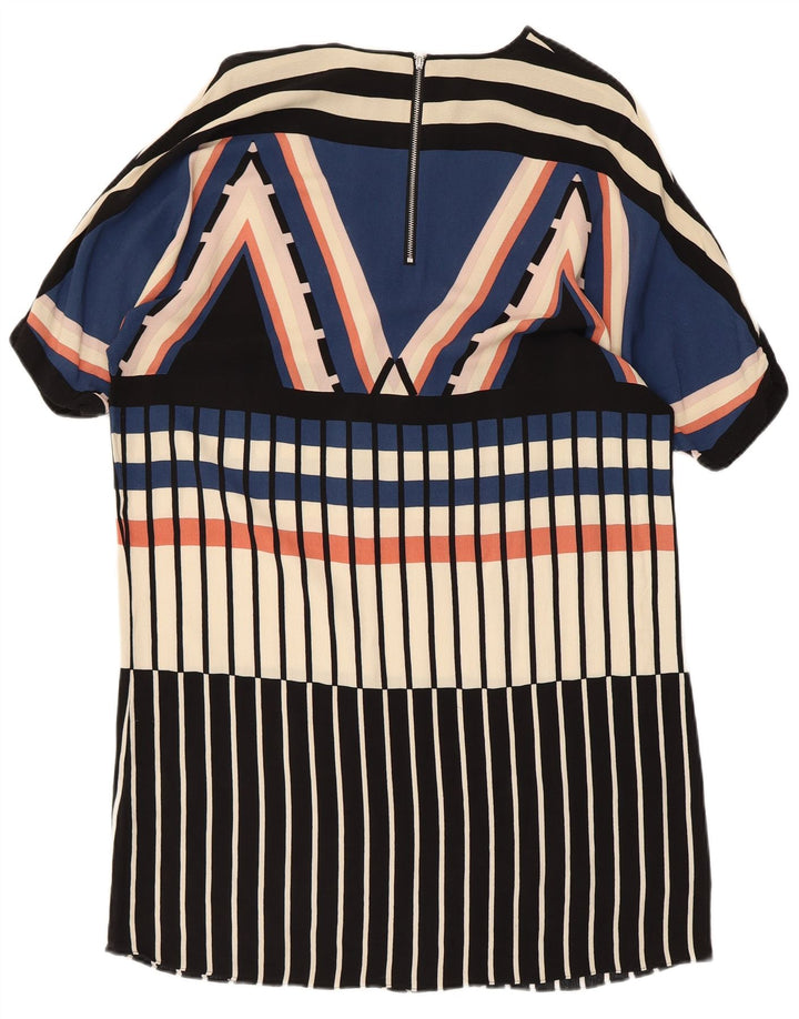 WAREHOUSE Vestido recto extragrande para mujer UK 10 Pequeño multicolor geométrico