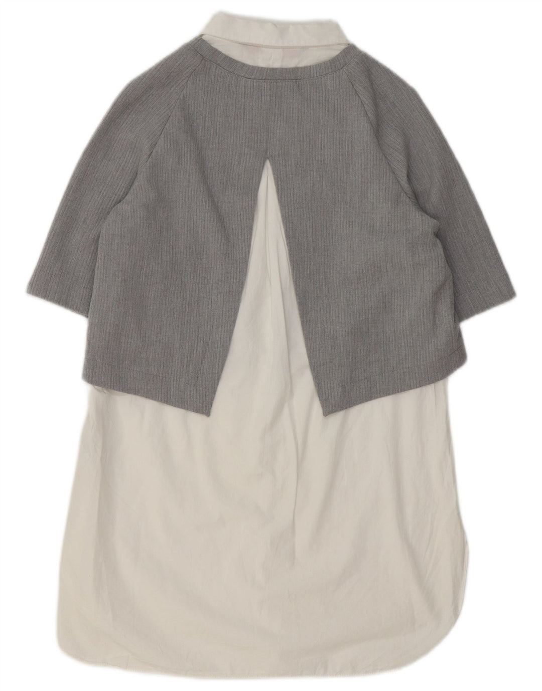 Zara Vestido recto para mujer UK 44 Algodón gris medio con bloques de color
