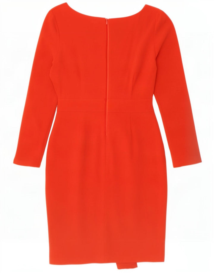 Vestido tubo de manga larga para mujer Coast UK 42 Triacetato rojo mediano