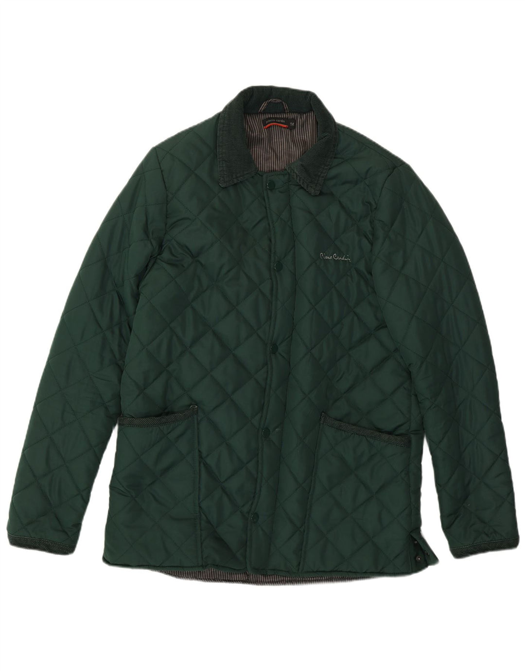 Pierre Cardin Chaqueta acolchada para hombre UK 38 Poliéster verde medio