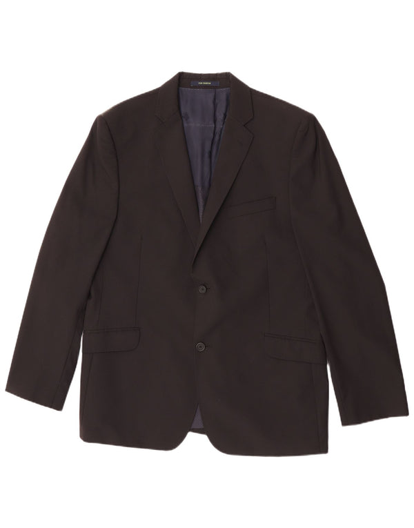 Ted Baker Chaqueta tipo blazer de 2 botones para hombre UK 44 2XL Lana negra