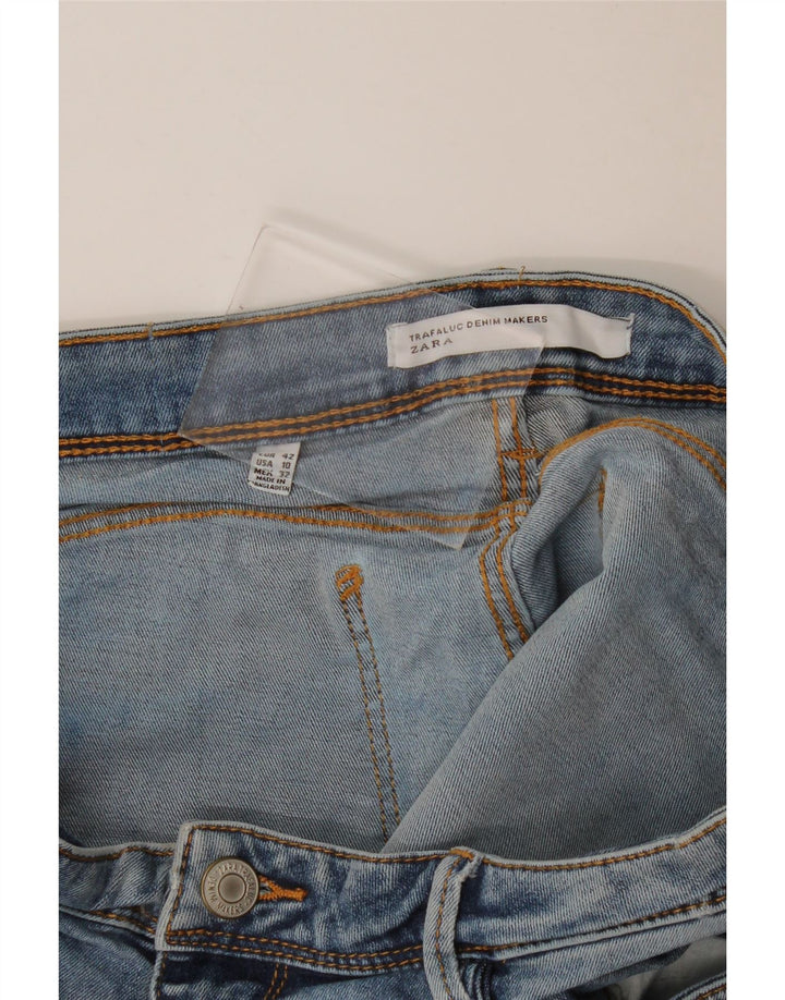 Zara Mujer Denim Hot Pants EU 42 Large W32 Azul