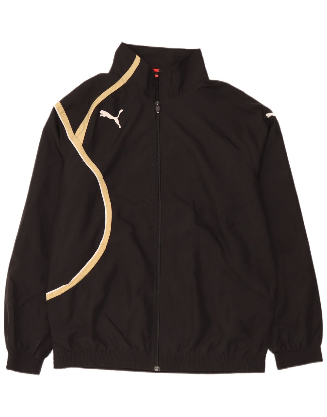 Puma Hombre Chándal Top Chaqueta Pequeña Negro Colorblock Poliéster