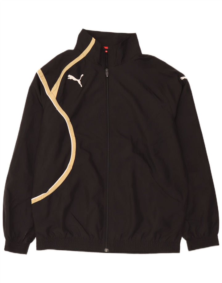 Puma Hombre Chándal Top Chaqueta Pequeña Negro Colorblock Poliéster