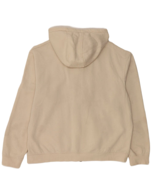 Zara Hombre Sudadera Con Capucha Y Cremallera XL Algodón Beige