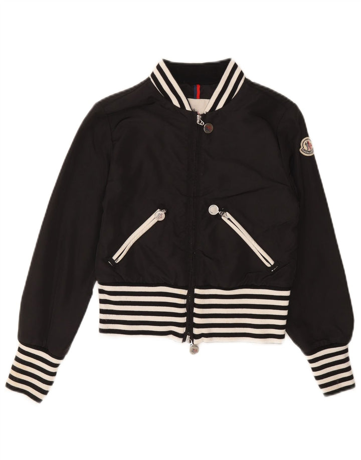 Moncler Cazadora Bomber Corta para Niña 9-10 Años Poliamida A Rayas Negro