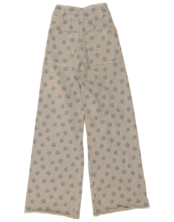 Zara Vaqueros Rectos The Marine para Mujer EU 32 2XS W22 L29 Azul Floral
