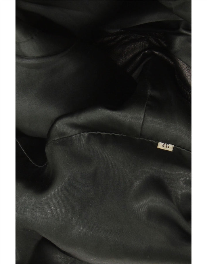 VINTAGE Womens Leather Jacket IT 46 Large Black Vintage Vintage and Second-Hand Vintage from Messina Hembry 