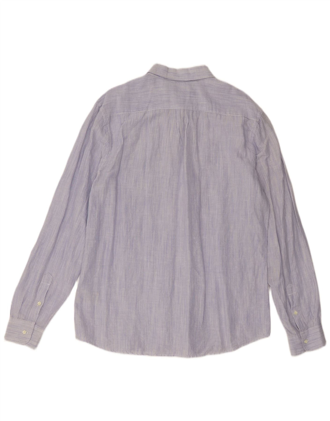 Camisa de hombre Wrangler Large de algodón con rayas diplomáticas azules