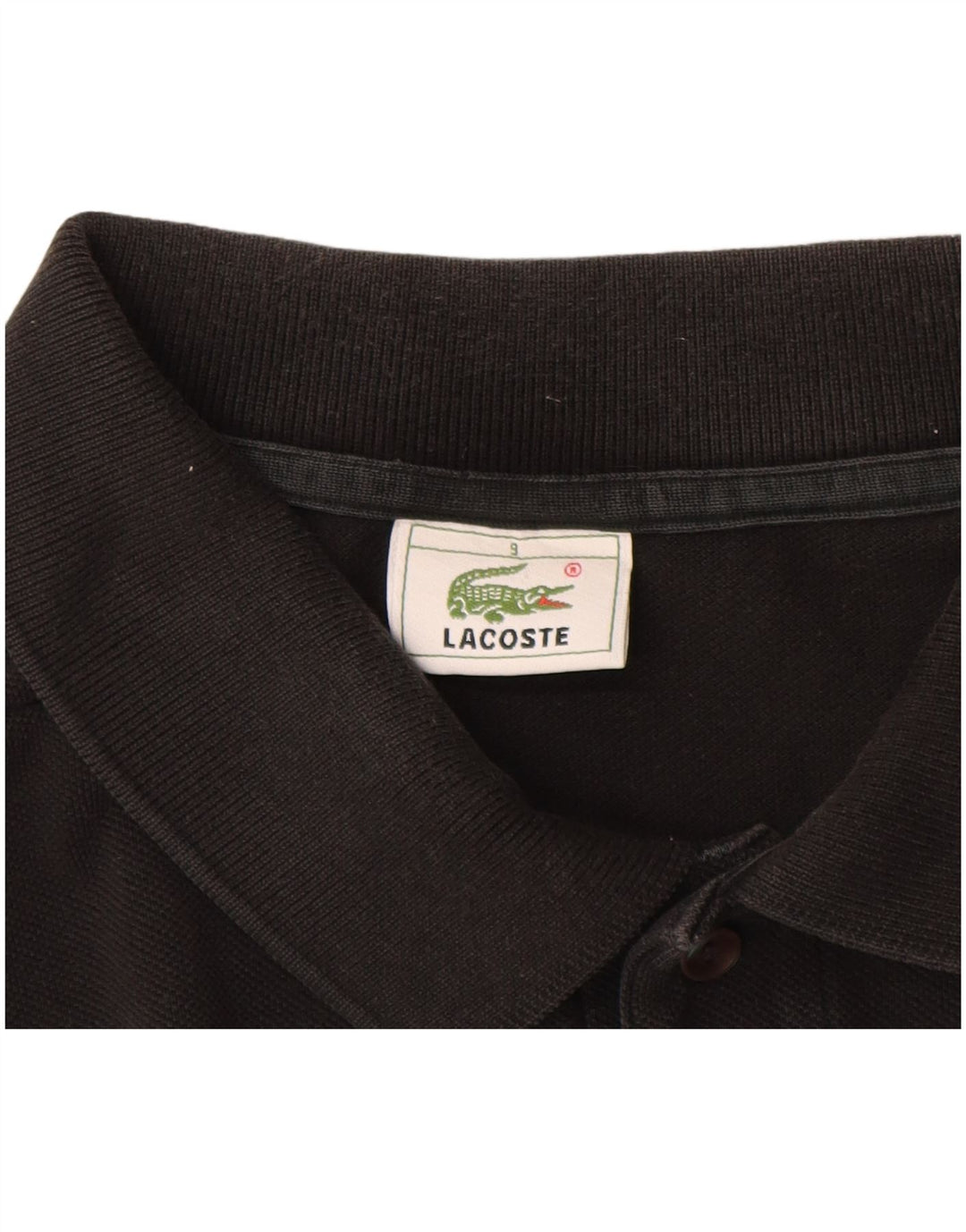 LACOSTE Polo para hombre Talla 9 4XL Algodón negro
