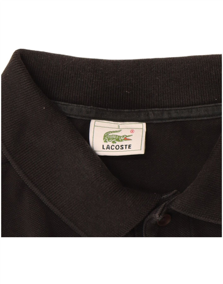 LACOSTE Polo para hombre Talla 9 4XL Algodón negro