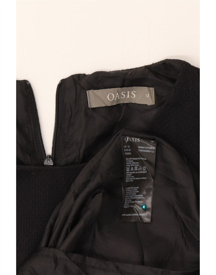 Oasis Vestido tubo sin mangas para mujer UK 40 Mediano Poliéster negro