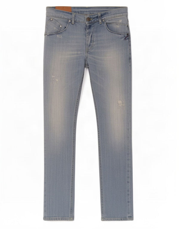 Dondup Vaqueros Slim Desgastados Mujer W30 L33 Algodón Azul