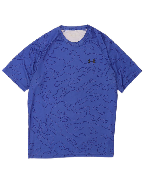 Under Armour Camiseta holgada de poliéster geométrico azul medio para hombre