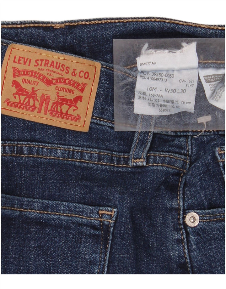 LEVI'S Vaqueros rectos de corte clásico para mujer W30 L27 Azul marino