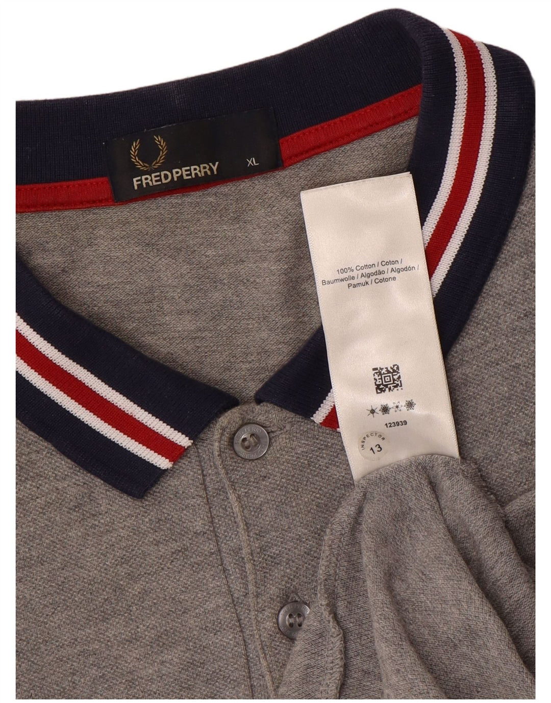 Fred Perry Polo Hombre XL Algodón Gris