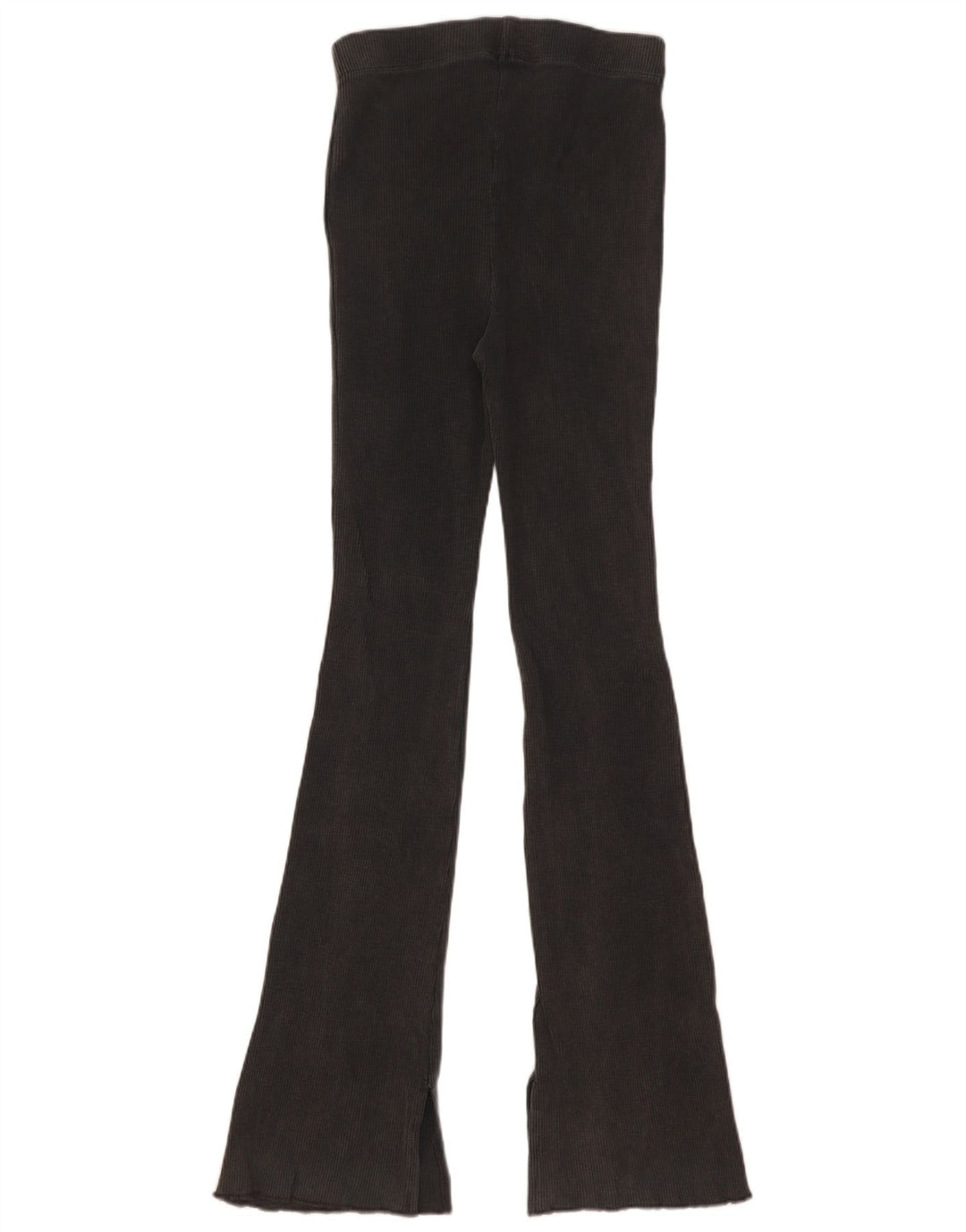 Zara Mujer Leggings Acampanados Reino Unido 8 Pequeño Algodón Gris