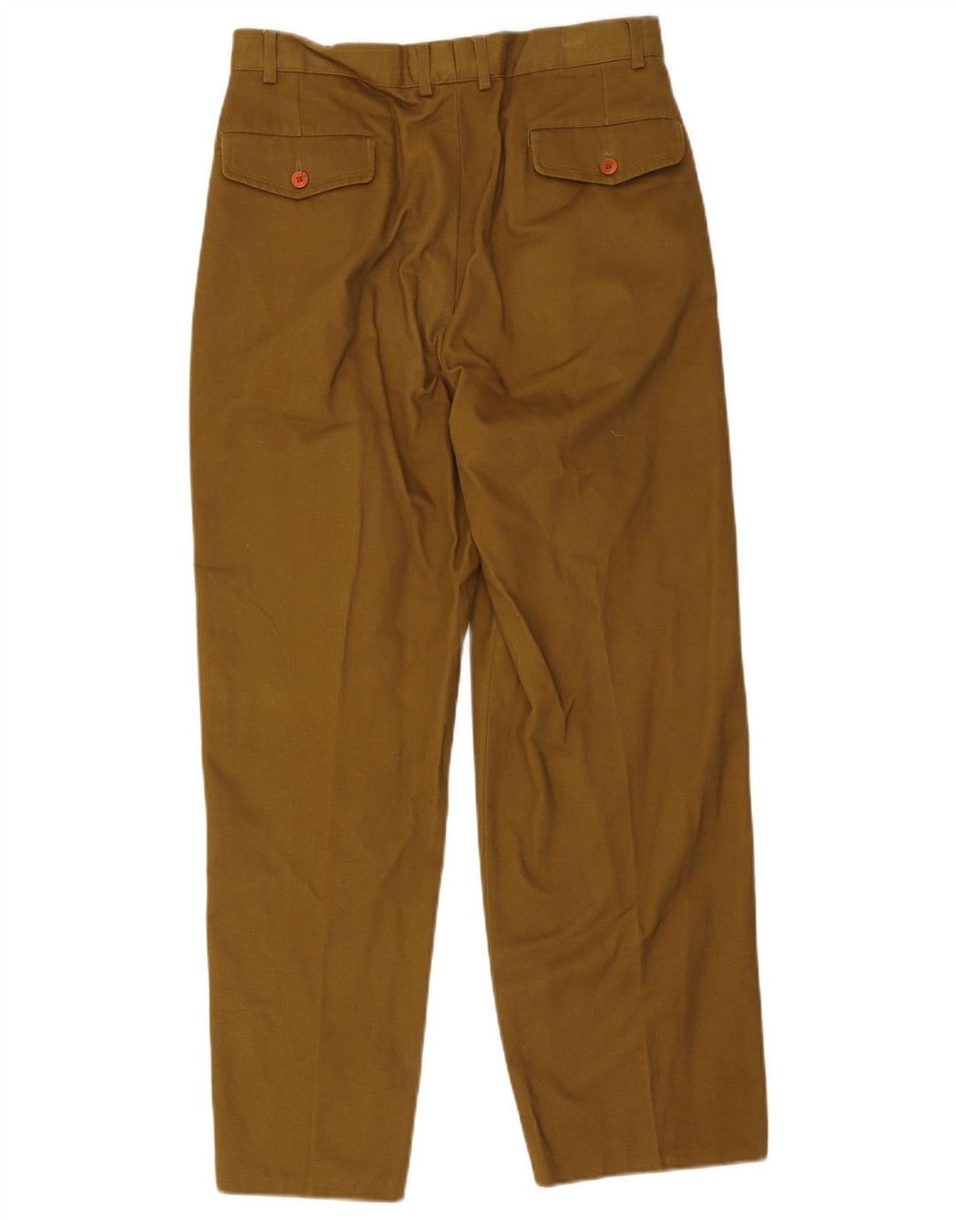 Solleone Pantalón de traje con pinzas para hombre IT 48 Medium W32 L30 Algodón caqui