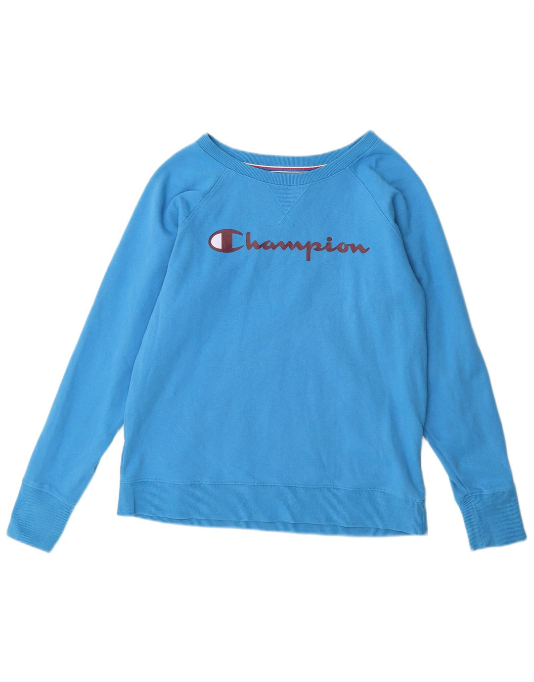 CHAMPION Sudadera gráfica para mujer Jumper UK 16 Large Blue Cotton