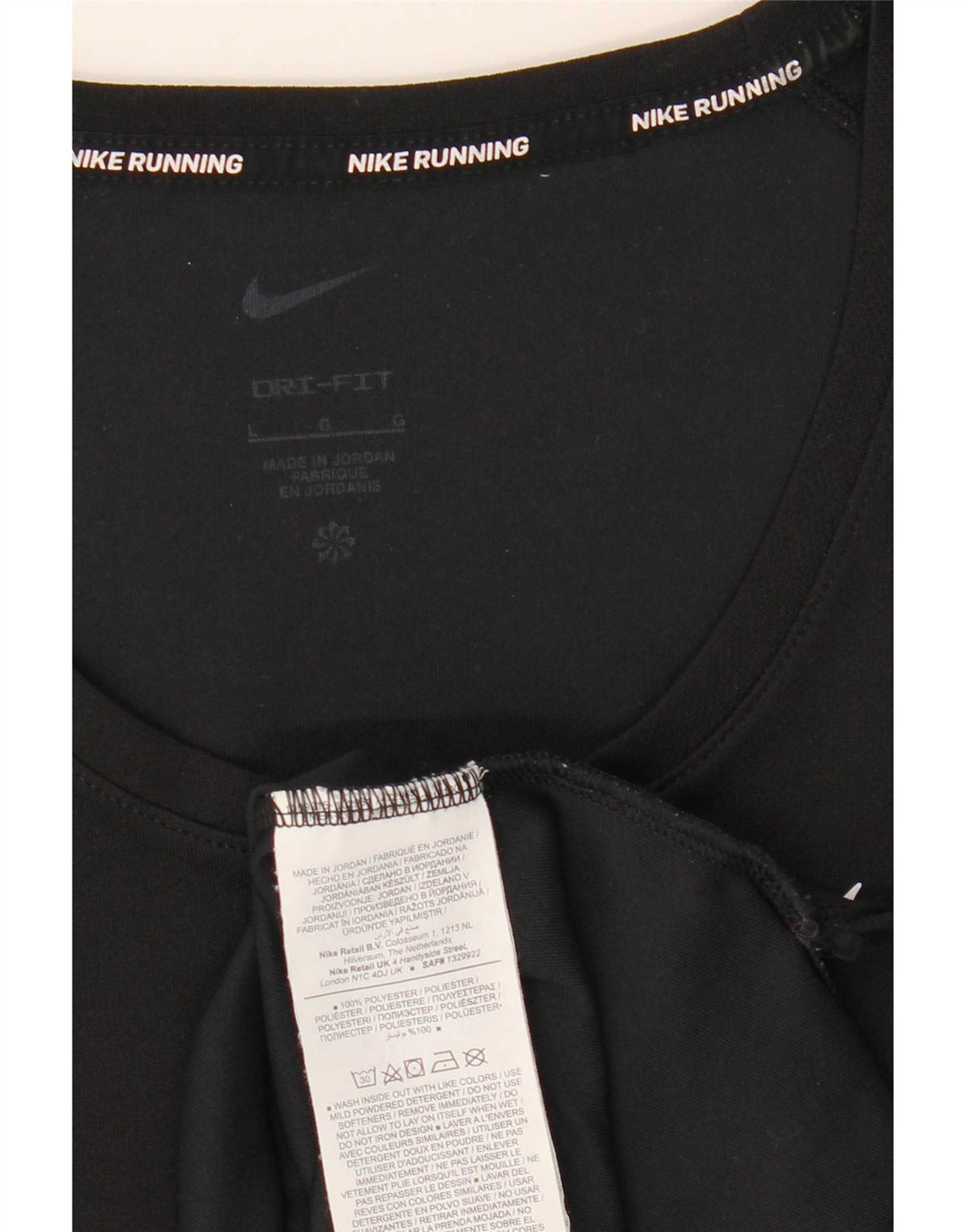 Nike - Camiseta sin mangas Dri Fit para mujer, talla 40, talla grande, poliéster negro