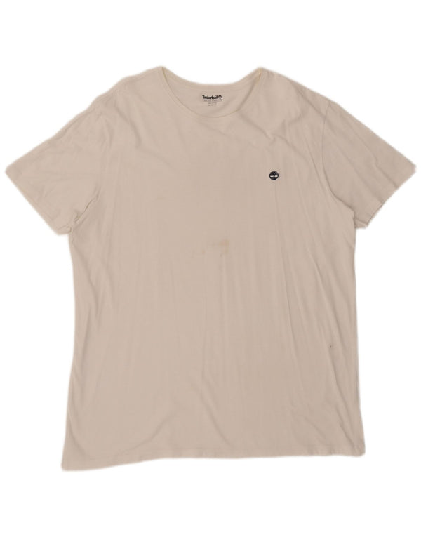 Timberland Camiseta Slim Fit para Hombre Top 2XL Blanco