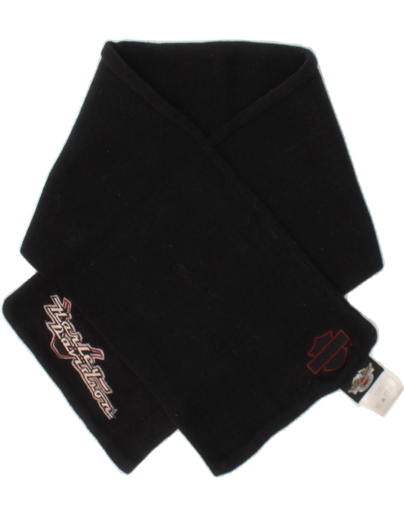HARLEY DAVIDSON Boys Graphic Rectangle Scarf One Size L37 Black Cotton Vintage Harley Davidson and Second-Hand Harley Davidson from Messina Hembry 